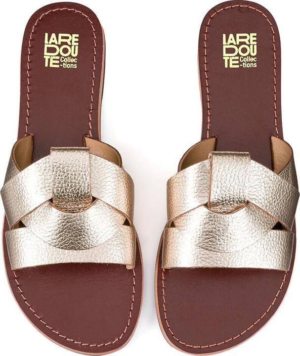 Image du produit La Redoute Collections Mules en cuir métallisé (39)
