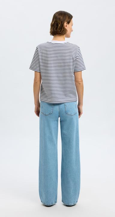 Actual product image Selected Femme Slfessential Ss Striped Boxy Tee Noos (XS)