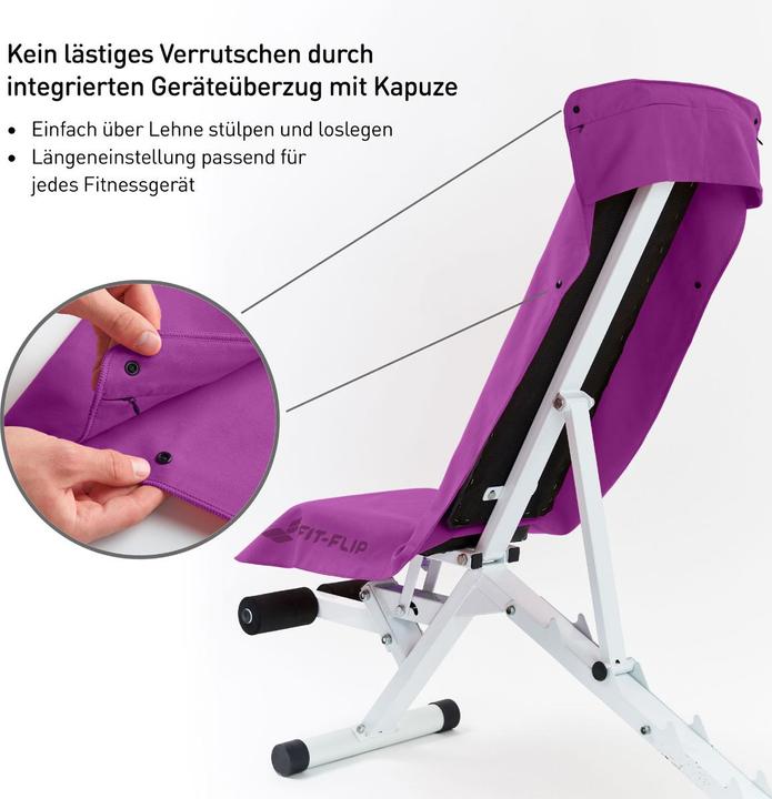 Immagine prodotto Fit-Flip Fitnesshandtuch Mikrofaser mit Reissverschlusstasche 130x48cm (130 x 48 cm)