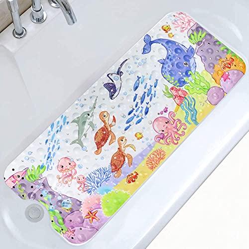 Produktbild Activity Board Rutschfeste Badematte für Kinder (100 x 40 cm), Badematte mit Meerestiermotiven und 200 Saugnäpfen