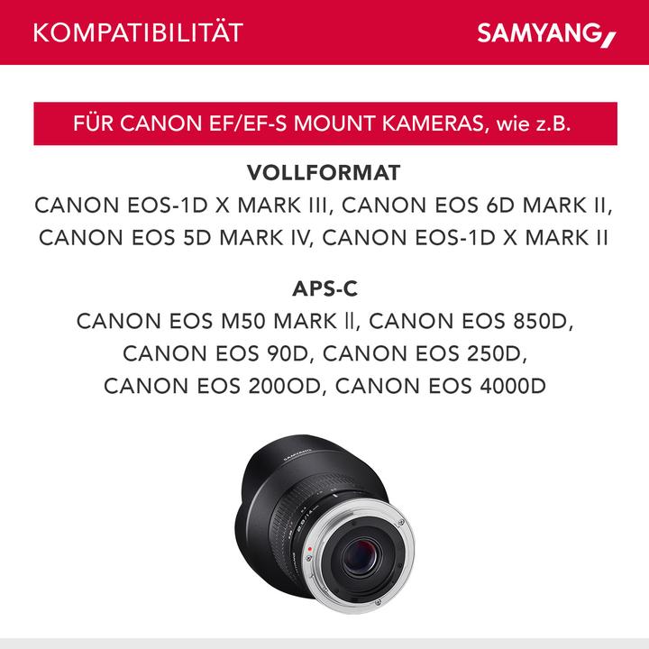 Produktbild Samyang 14mm f/2.8 ED AS IF UMC - Canon EF (Canon EF, Vollformat)