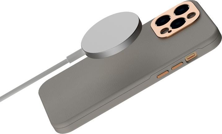 Image du produit Moshi Napa Slim MagSafe - Skórzane etui iPhone 14 Pro Max (Serene Gray) (Apple iPhone 14 Pro Max)