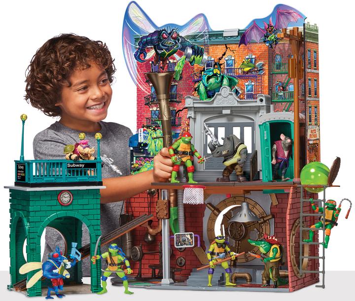 Actual product image Boti Ninja Turtles : Teenage Years playset Quartier général