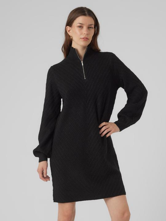 Produktbild Vero Moda VMANJASTINNA HIGHNECK ZIP DRESS GA EXC Strickkleid (M)