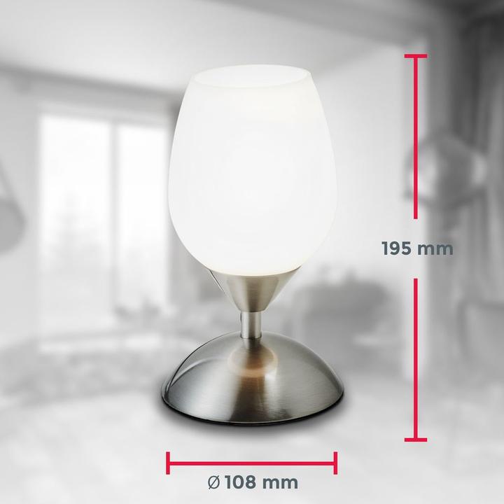 Image du produit B.K.Licht Lampe de table, chrome-blanc, 1xE14/40W max. excl. (E14)