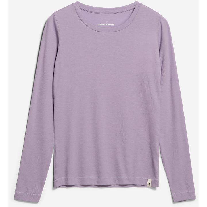 Armedangels Long Sleeve Jaale T-Shirt Round Neck Light Purpl