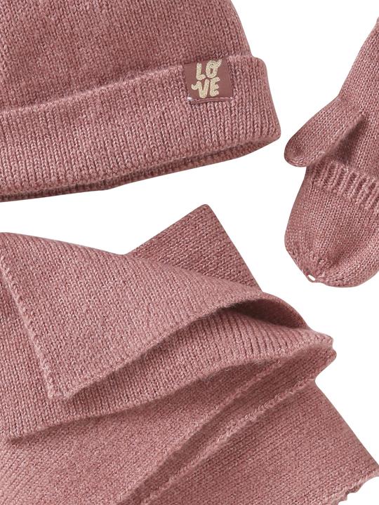 Actual product image Vertbaudet Girls' set: hat, scarf & gloves
