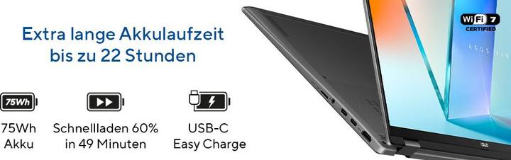 Actual product image ASUS Vivobook 16 Flip (16", Intel Core Ultra 5 226V, 16 GB, 512 GB, DE)