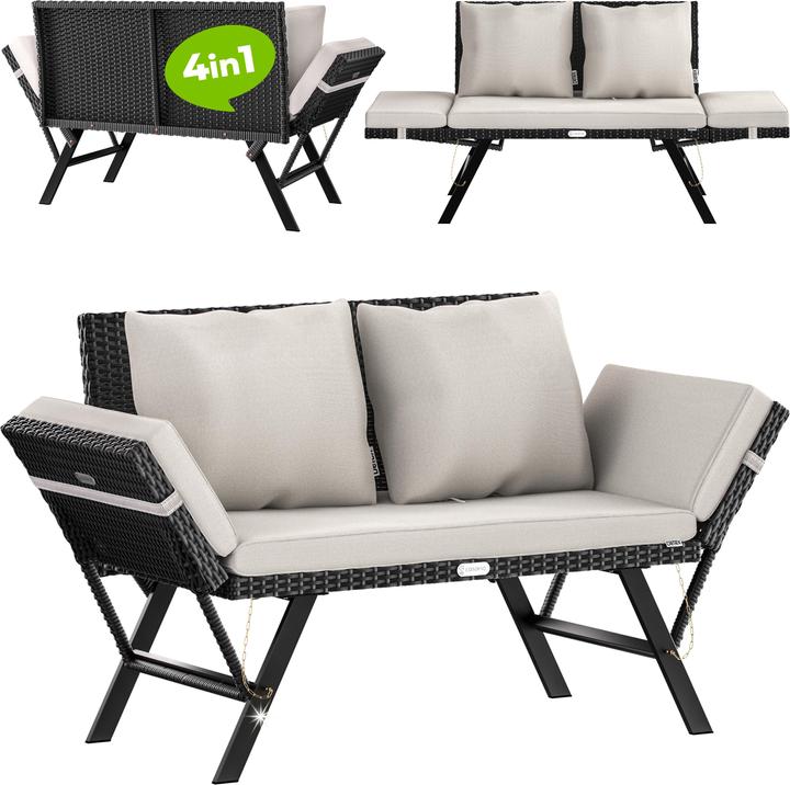 Casaria 2in1 garden bench