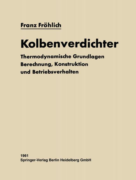 Produktbild Kolbenverdichter (Deutsch, Franz Fröhlich, 2014)