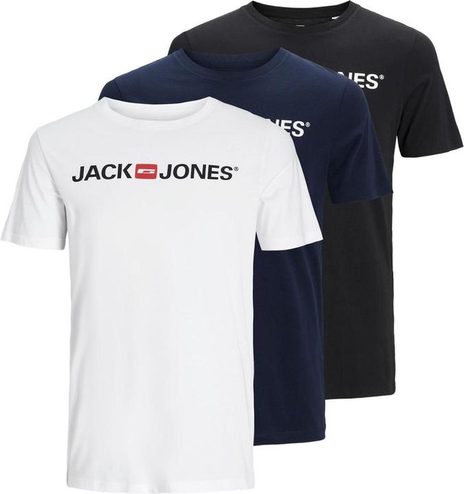 Produktbild Jack & Jones Jjecorp Logo Tee Ss Crew Neck 3pk Mp (XS)