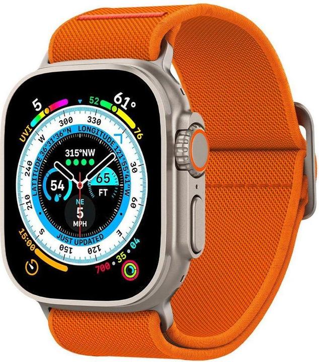 Produktbild Spigen Fit Lite Band für Apple Watch Series 42, 44, 45, 49 mm - orange (42 mm, 44 mm, 45 mm, 49 mm, Nylon, Fabric, Stainless Steel, Apple Watch Series 7, Apple Watch Series 8, Apple Watch Ultra)