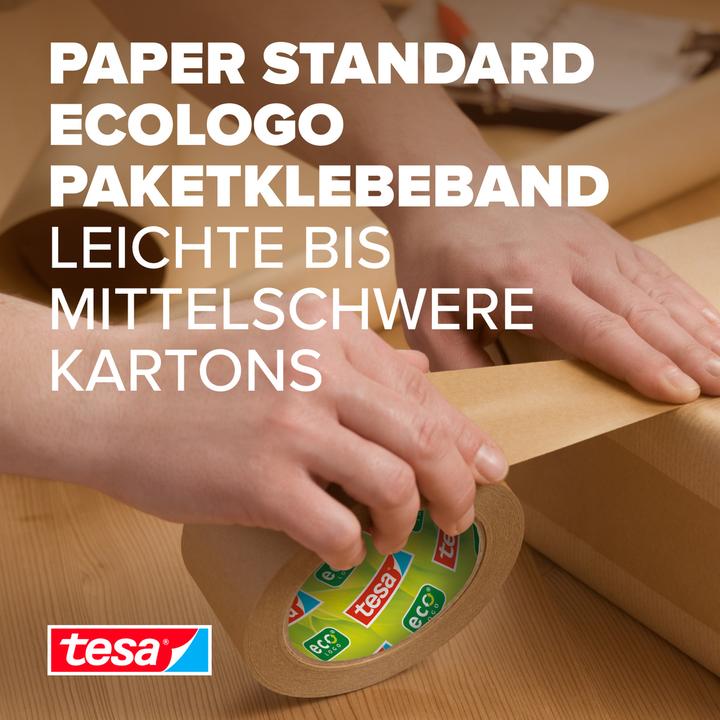 Immagine prodotto tesa nastro da imballaggio tesapack PAPER STANDARD - 56% di materiale biobased - adatto al riciclaggio (50 mm)