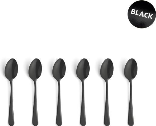 Actual product image Amefa AUSTIN Mocca-/Espressolöffel Set 6-teilig, PVD schwarz, satiniert (6 Piece, Scoops)