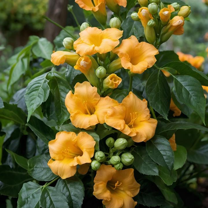 Immagine prodotto Plant in a Box Campis radicans 'Flava' - set di 2 rampicanti a tromba (110 cm)