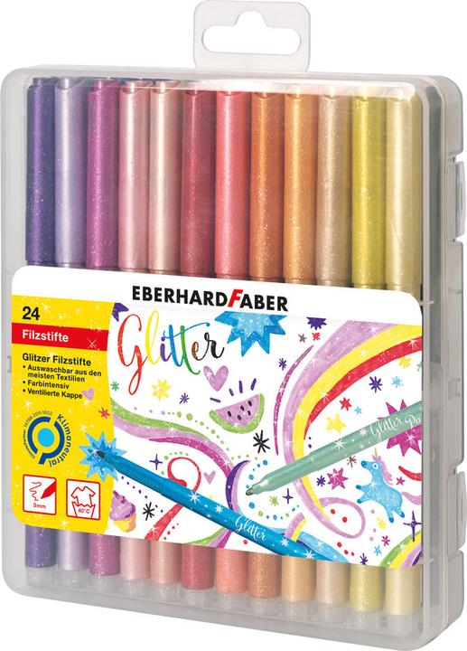 Produktbild EberhardFaber Fasermaler Glitter (Mehrfarbig, 24 x)