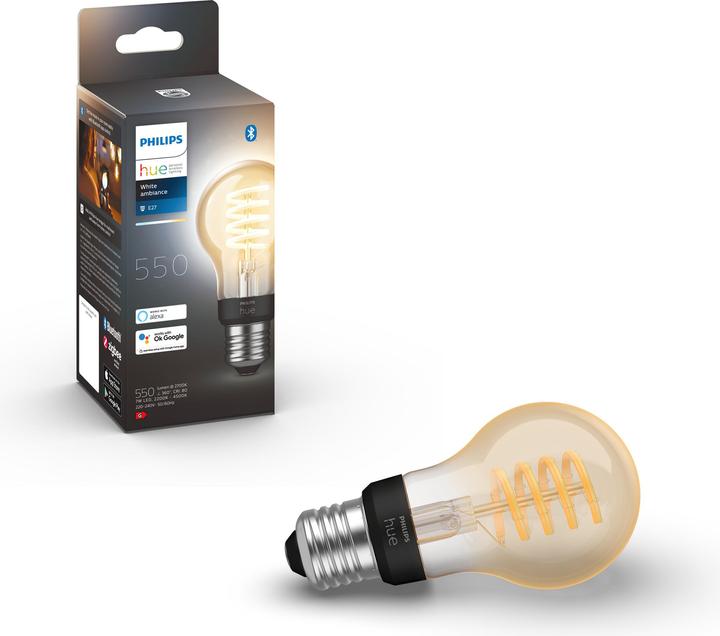 Immagine prodotto Philips Hue Philips E27 Confezione singola di filamenti (E27, 7 W, 550 lm, 1 x, G)