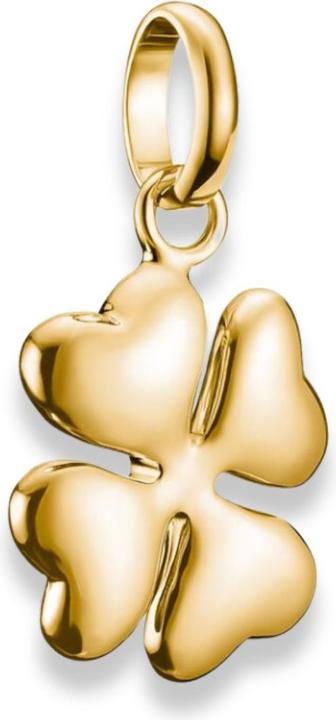 Thomas Sabo Charm-Anhänger Glücksklee in 3D Connect vergoldet (Silber 925)