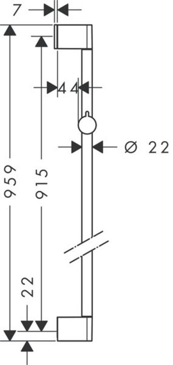 Actual product image hansgrohe Unica shower rod Croma 90 cm