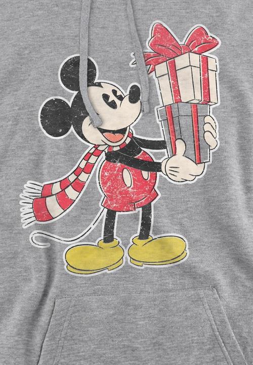 Actual product image Disney Mens Mickey Mouse Present Christmas Hoodie (M)