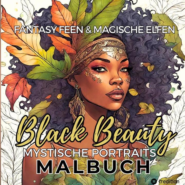 Image du produit Malbuch für Erwachsene Feen und Elfen Fantasy Black Beauty Entspannung Anti-Stress Malen