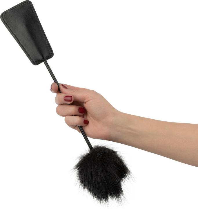 Actual product image Fetish Collection Fluffy Tickler and Whip in 1 - Black