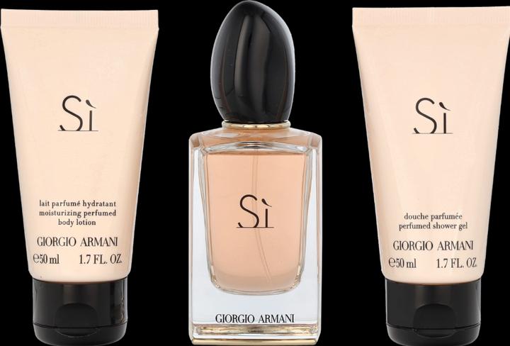 Produktbild Giorgio Armani Sì Set Eau de Parfum 50ml + Shower Gel 50ml + Body Milk 50ml (Eau de Parfum, 150 ml)