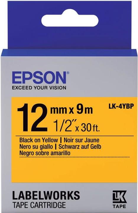 Epson Label Cassette Lk-4ybp (1.20 cm, Yellow)