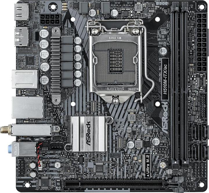 Actual product image AsRock H510M-ITX/ac (LGA 1200, Intel H510, Mini-ITX)