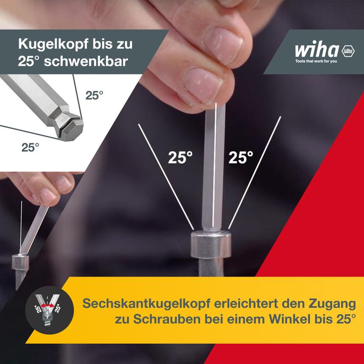 Produktbild Wiha Stiftschlüssel Set im ErgoStar Halter 9tlg Innensechskant Schlüssel Sechskantschlüssel