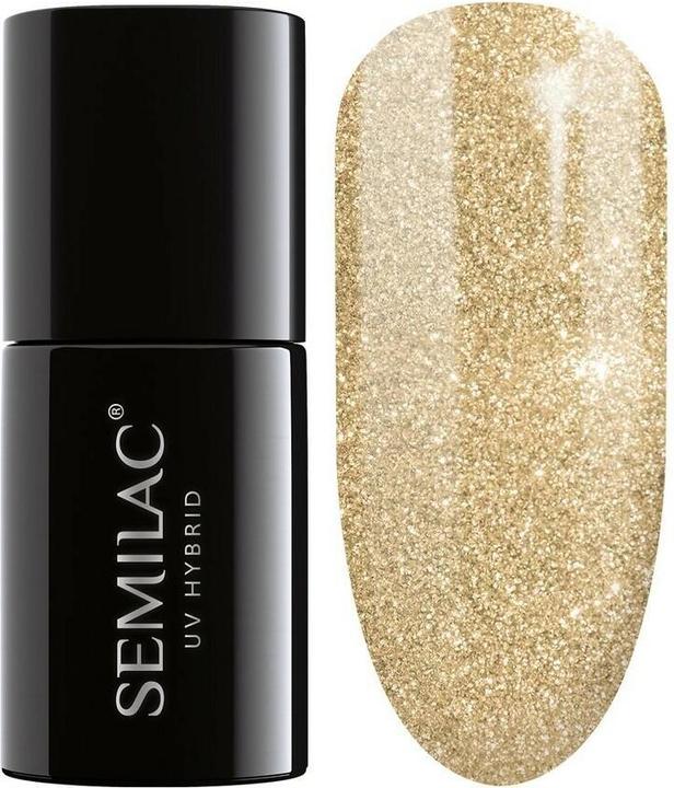 Actual product image Semilac 037 Gold Disco 7ml (UV gel varnish)