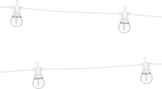 Produktbild Partydeco Lichterkette Vintage Weiss LED (5m) (1 x)