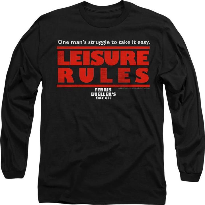Immagine prodotto Ferris Bueller´s Day Off Ferris Bueller's Day Off Leisure Rules Maglietta Adulto Unisex (XL)