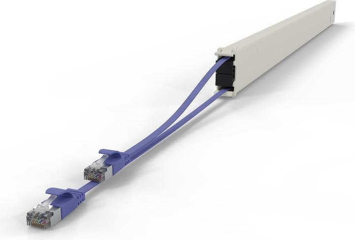 Produktbild PATCHBOX one / Cassette / 46RU / Cat 6A, STP, 2.5 m, Violett (STP, CAT6a, 2.50 m)
