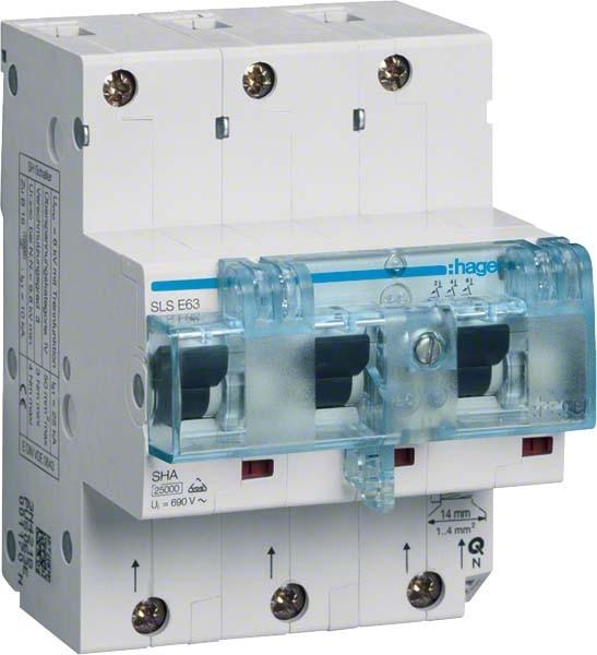 Immagine prodotto Hager HAG HTN380C Interruttore SLS 3P Cs 80A top-hat rail