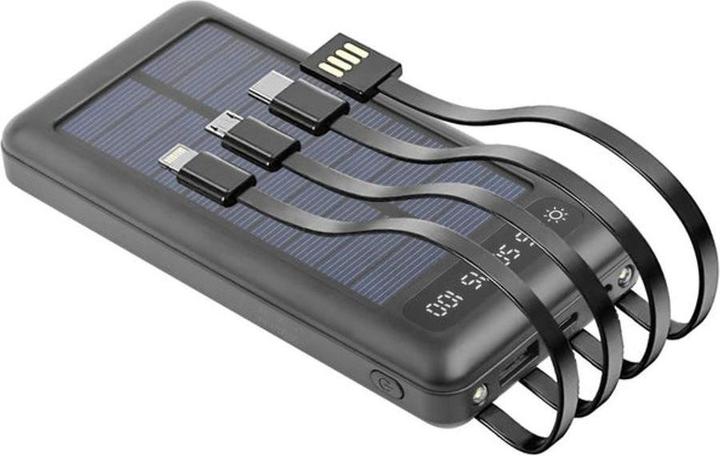 Actual product image Setty solar power bank SLR-100 10000 mAh black (10000 mAh, 17 W, 17 Wh)