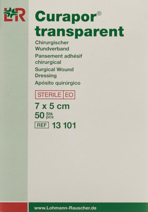 Actual product image Curapor Wound dressing 7x5cm transparent (50 x)