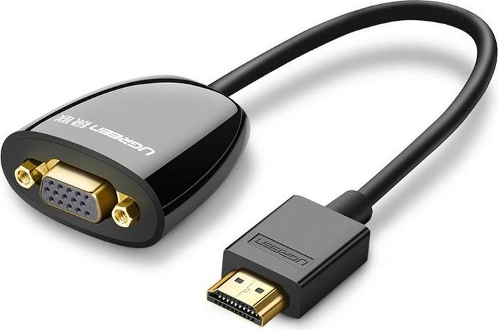 Actual product image Ugreen MM105 HDMI to VGA Adapter, No Audio (Black) (HDMI, 3 cm)