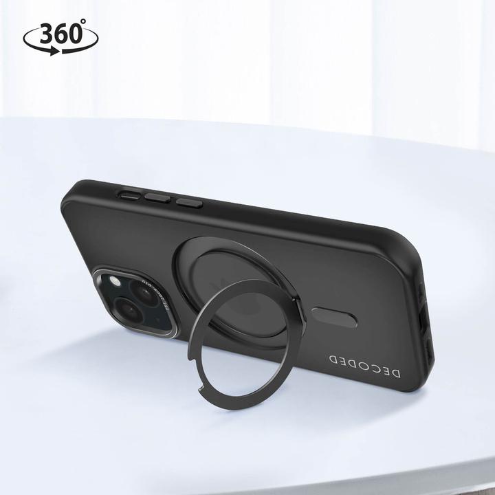 Actual product image Decoded Recycled Plastic Loop Stand Backcover iPhone 15 Black (Apple iPhone 15)