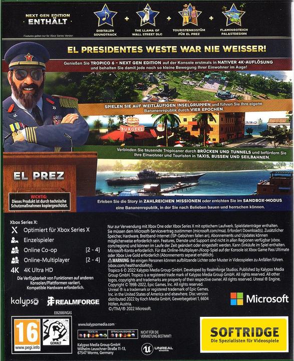 Produktbild Tropico 6 (XSRX) (Xbox Series X, DE)