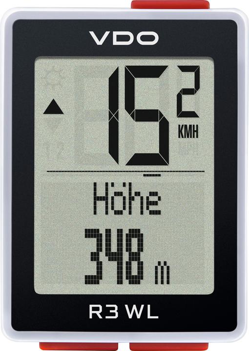 Vdo R3 WL STS Fahrradtacho mit HÃ¶henmesser Biketacho Fahrradcomputer