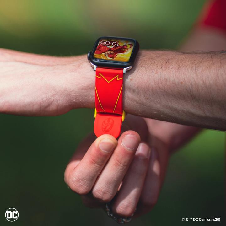 Immagine prodotto Moby Fox Bracciale DC per smartwatch Logo The Flash (Resistente al sudore e ai raggi UV, Silicone di alta qualità)