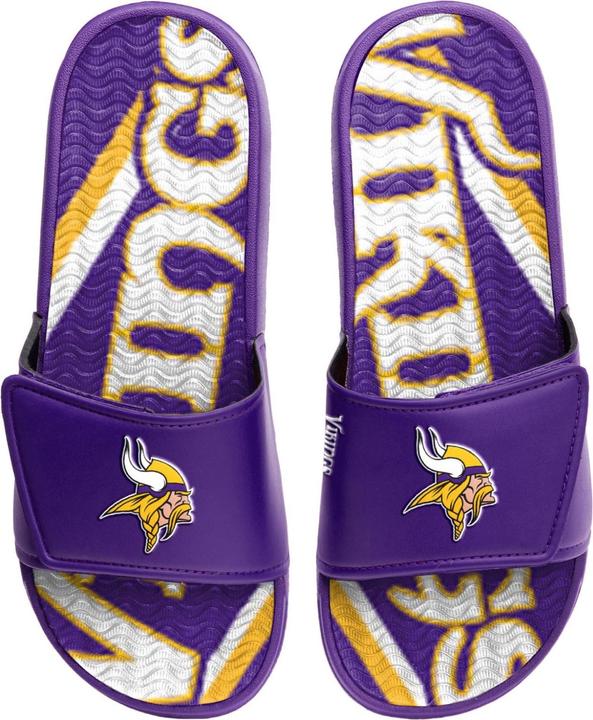 Actual product image Foco Minnesota Vikings flip flops NFL GEL Sport Slides - 48/49 (48, 49)
