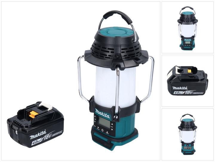 Actual product image Makita DMR 055 M1 Battery radio 18 V FM with lantern 360° torch + 1x battery 4.0 Ah - without (FM, AM)