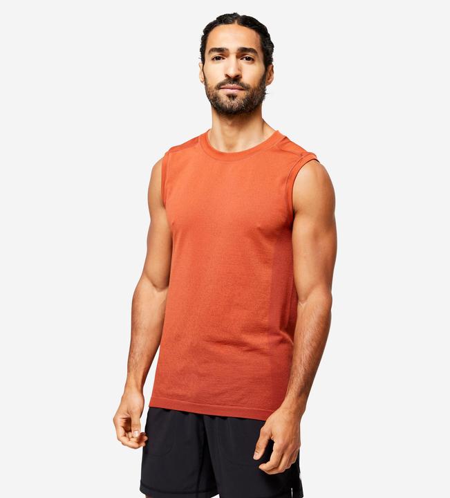 Image du produit Kimjaly Débardeur homme yoga sans couture - marron