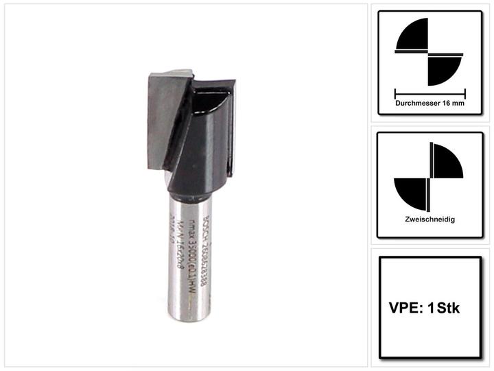 Produktbild Bosch Professional Zubehör Nutfräser, 8 mm, D1 16 mm, L 19,6 mm, G 51 mm. Für Handfräsen