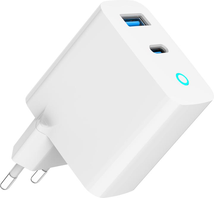 Actual product image Gembird Chargeur secteur - 1x USB-C + 1x USB-A 45W (Blanc) (45 W)