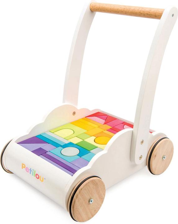 Produktbild Le Toy Van Lauflernwagen mit Klötzen in Regenbogenfarben