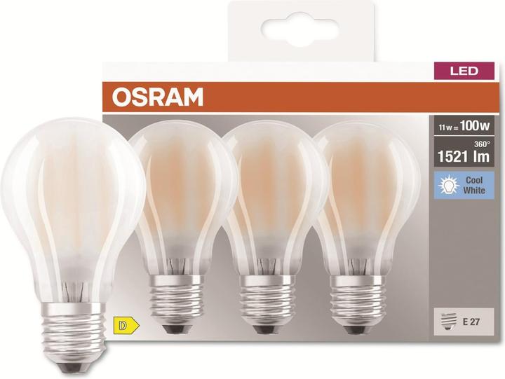 Image du produit Osram Classic (E27, 11 W, 1521 lm, 3 x, D)