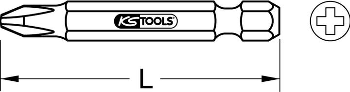Produktbild KS Tools 1/4" TiN Bit (PH1)